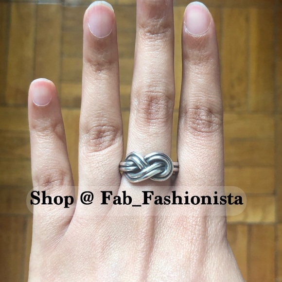 James Avery Rare Retired True Love Double Knot Infinity Ring - Picture 5 of 9